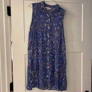 used small womens floral button tank top collars dress